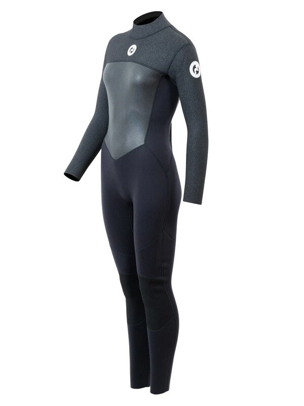 Two Bare Feet Thunderclap Pro 5/4mm Womens Winter Wetsuit (Black/Dark Grey) 2 Two Bare Feet Thunderclap Pro 5/4mm Womens Winter Wetsuit (Black/Dark Grey) - Image 2