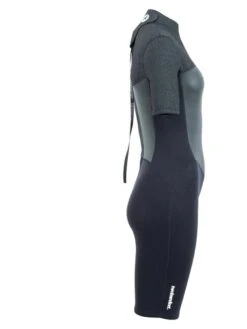 Two Bare Feet Thunderclap Pro 3/2mm Womens Shorty Wetsuit (Black/Dark Grey) -Surf Tide Motion womens thunderclap pro shorty dark 7