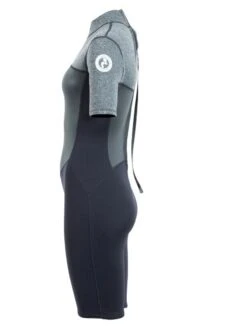 Two Bare Feet Thunderclap Pro 3/2mm Womens Shorty Wetsuit (Black/Delta Grey) -Surf Tide Motion womens thunderclap pro shorty delta 3