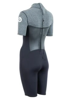 Two Bare Feet Thunderclap Pro 3/2mm Womens Shorty Wetsuit (Black/Delta Grey) -Surf Tide Motion womens thunderclap pro shorty delta 4