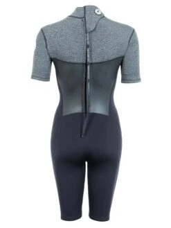 Two Bare Feet Thunderclap Pro 3/2mm Womens Shorty Wetsuit (Black/Delta Grey) -Surf Tide Motion womens thunderclap pro shorty delta 5