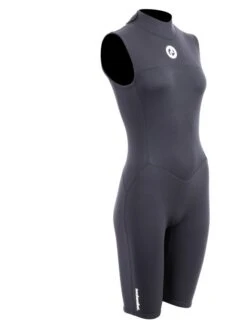 Two Bare Feet Thunderclap 2.5mm Womens Sleeveless Shorty Wetsuit (Black) -Surf Tide Motion womens thunderclap sleeveless shorty wetsuit 8