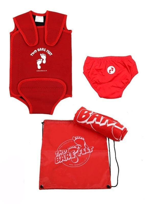 Premier Baby Swim Kit - Wrap + Swim Nappy + Towel + Bag (Red) 1 Premier Baby Swim Kit - Wrap + Swim Nappy + Towel + Bag (Red)