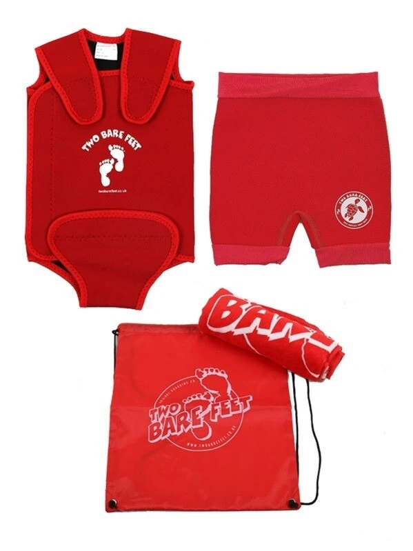 Premier Baby Swim Kit - Wrap + Nappy Shorts + Towel + Bag (Red) 1 Premier Baby Swim Kit - Wrap + Nappy Shorts + Towel + Bag (Red)