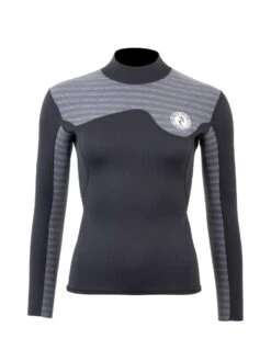 Two Bare Feet Womens Aspect Back Zip 2.5mm Wetsuit Jacket & Hotpants Set (Black/Grey Stripes) 12 Two Bare Feet Womens Aspect Back Zip 2.5mm Wetsuit Jacket & Hotpants Set (Black/Grey Stripes) -Surf Tide Motion wv52my x